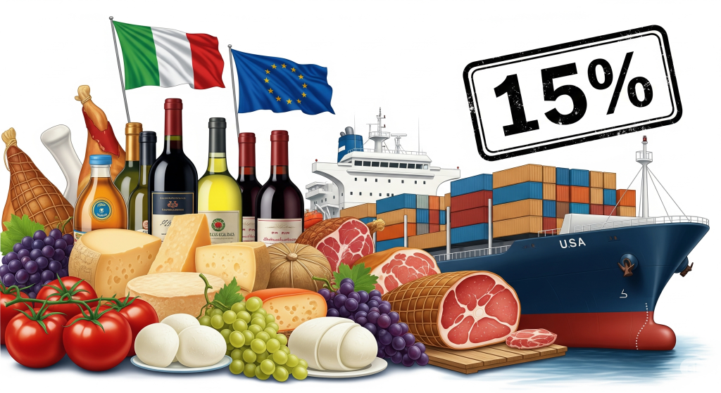 L'accordo Ue-Usa prevede dazi generalizzati del 15% per le esportazioni di prodotti europei negli Stati Uniti