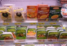 Prodotti plant-based a scaffale nel fresco