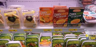 Prodotti plant-based a scaffale nel fresco