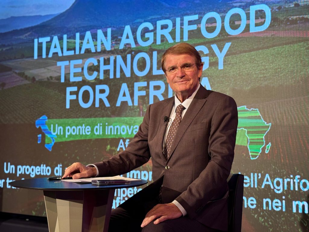 Renzo Piraccini alla presentazione del progetto Italian Agrifood Technology for Africa