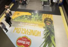 Metropolitana di Madrid, pubblicità banane Del Monte Honeyglow