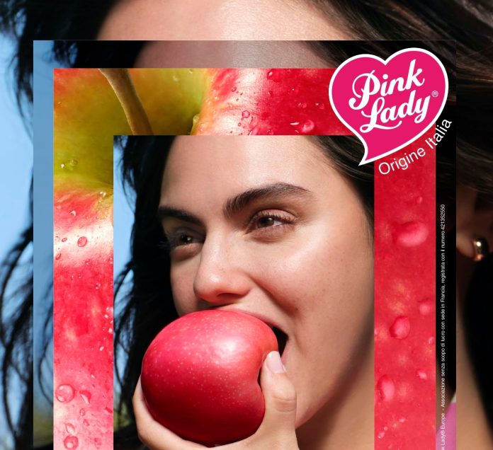 Visual della nuova campagna della mela Pink Lady