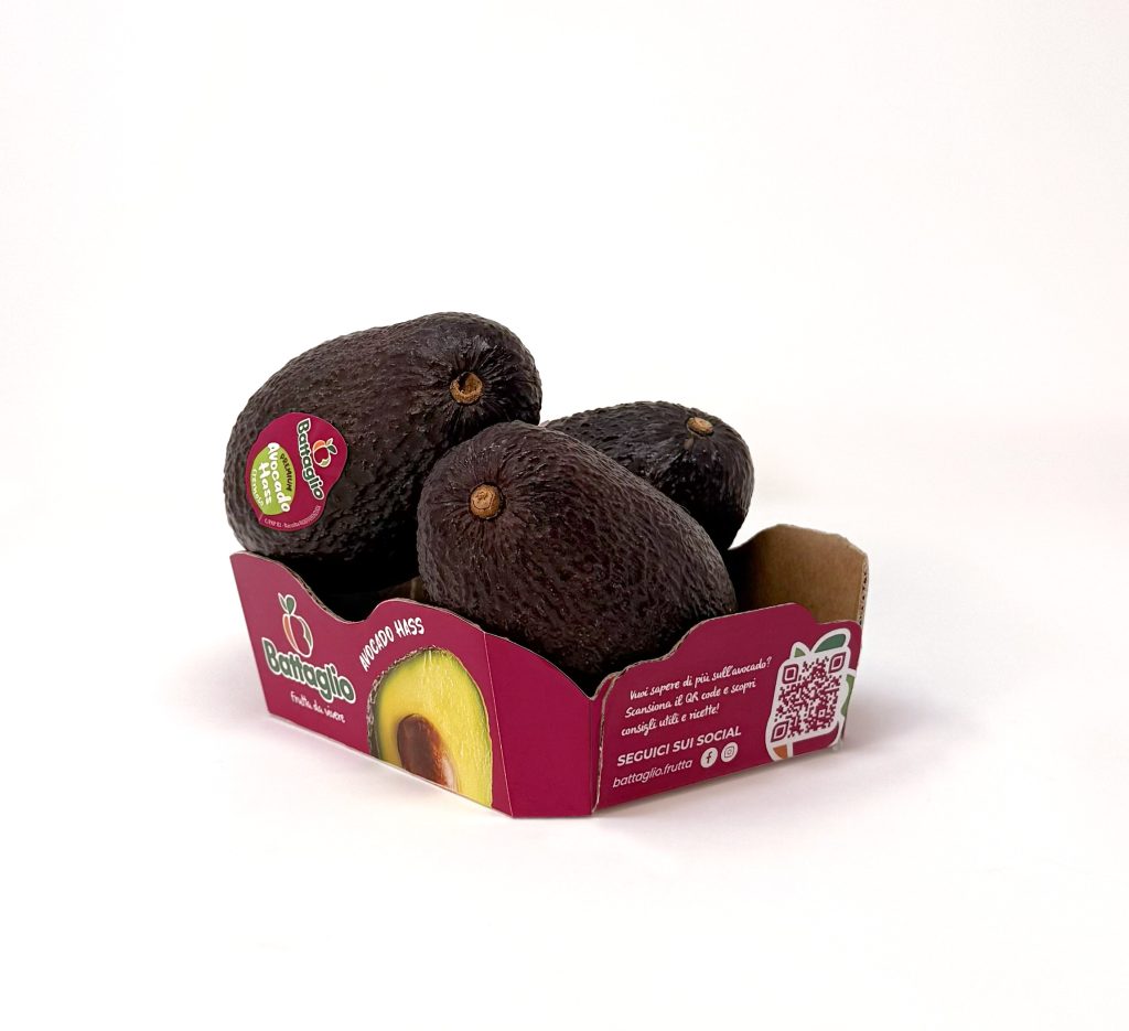 Battaglio, nuovo packaging avocado Hass con bollino e Qr code