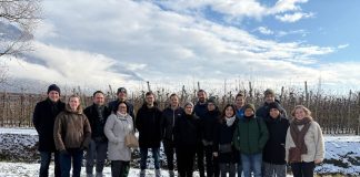 Visita nel frutteto con gli esperti di Globalgap, i rappresentanti della distribuzione tedesca e delle Op nazionali