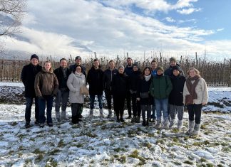 Razionalizzare Globalgap, no alla proliferazione dei sistemi di certificazione Visita nel frutteto con gli esperti di Globalgap, i rappresentanti della distribuzione tedesca e delle Op nazionali