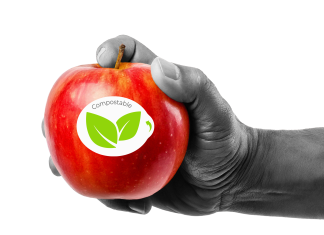 L’innovazione delle etichette compostabili per la frutta Il bollino di smaltimento compostabile sulla frutta
