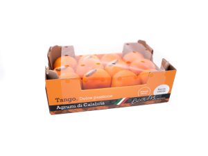Confezione di mandarini Tango, agrumi di Calabria della linea Eccelsa di OP Agricor.