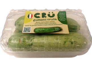Zucchina Crü, il successo della zucchina per il consumo a crudo Zucchina Crü confezionata