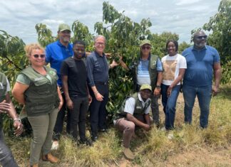 Visita in campo in Angola con il presidente Patrizio Neri