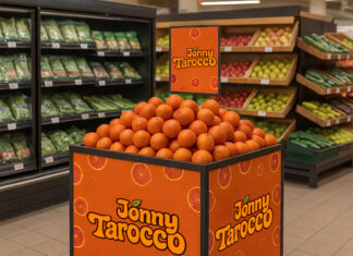 Debutta il marchio Jonny Tarocco, arance siciliane premium Il nuovo brand in un negozio