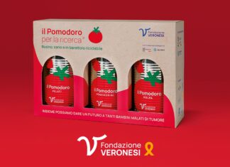 Il pomodoro alleato della ricerca: torna l’iniziativa solidale di Fondazione Veronesi Il Pomodoro per la ricerca , confezione contenente tre barattoli di pomodoro in acciaio, disponibili nelle versioni pelati, polpa e pomodorini