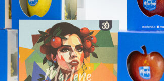 Il visual della campagna di primavera della mela Marlene