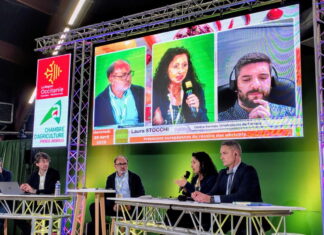 Laura Stocchi per Cso Italy illustra le previsioni della produzione di albicocche in Italia a Europêch 2026