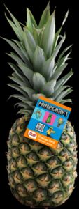 Ananas Dole con il nuovo collarino legato a Minecraft
