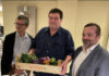 Andrea Segr&egrave;, direttore scientifico dell&rsquo;Osservatorio internazionale Waste Watcher-Campagna Spreco Zero di Last Minute Market, Franco Linguerri, presidente di Agribologna, e Mattia Grillini, vicepresidente di Camst group