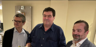 Andrea Segrè, direttore scientifico dell’Osservatorio internazionale Waste Watcher-Campagna Spreco Zero di Last Minute Market, Franco Linguerri, presidente di Agribologna, e Mattia Grillini, vicepresidente di Camst group