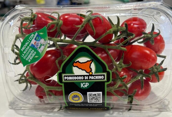 Il nuovo packaging del Pomodoro di Pachino Igp con il bollino del progetto