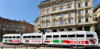 Ciliegia di Vignola Igp, brandizzazione dei tram Jumbo di Milano
