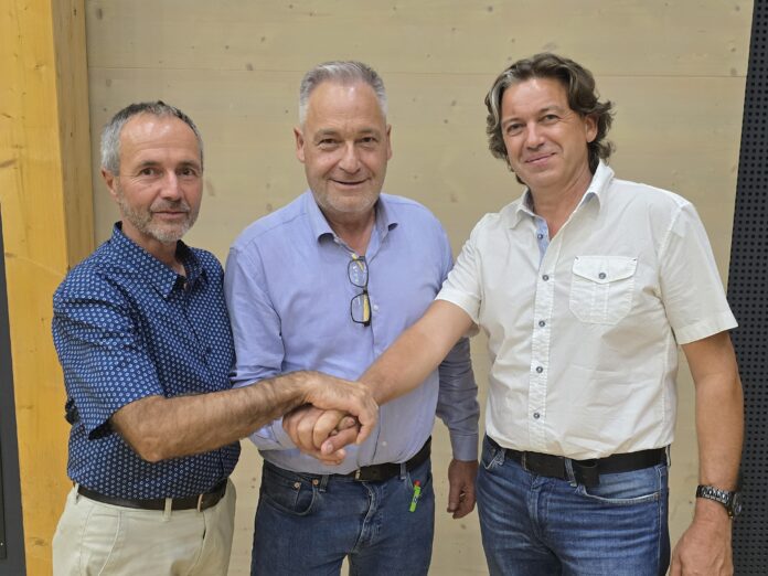 Thomas Oberhofer_Ernesto Seppi_Michele Roncador Thomas Oberhofer, Ernesto Seppi e Michele Roncador (Vip e Melinda, foto archivio Melinda)