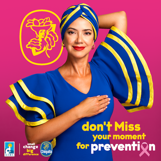 chiquita Il volto di Miss Chiquita per la campagna Airc del mese di ottobre