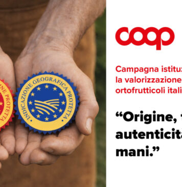 Ortofrutta Dop e Igp, Coop e Origin Italia lanciano una campagna in oltre mille punti di vendita