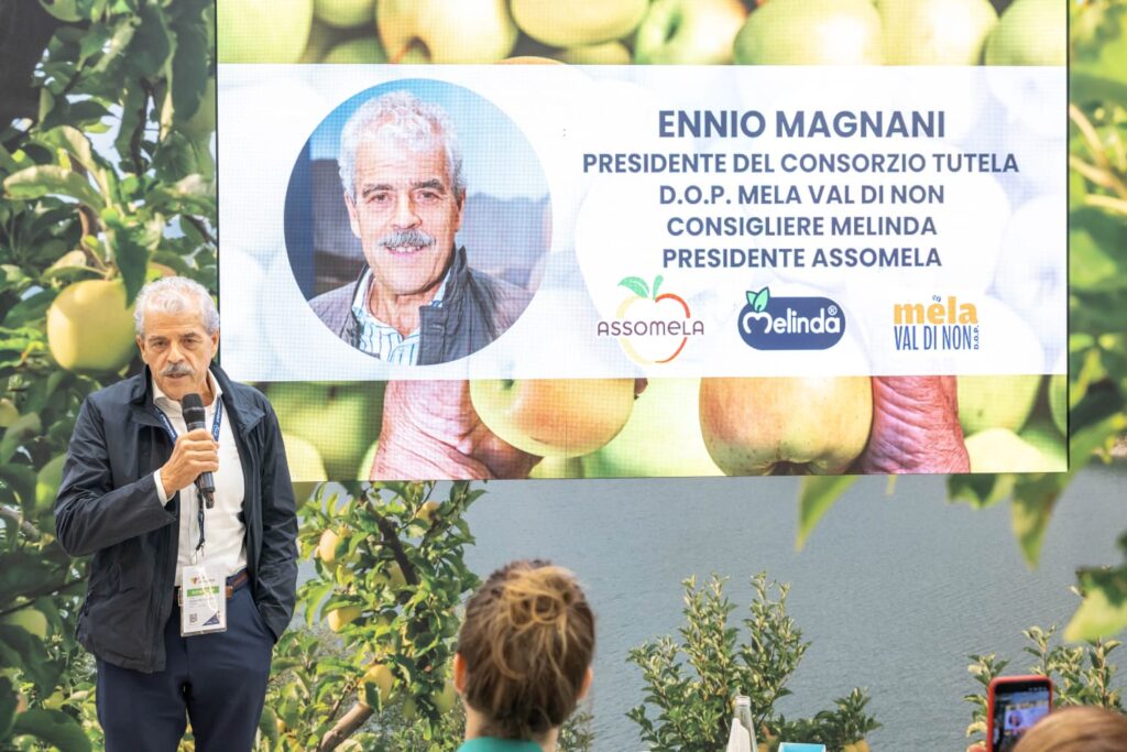 Ennio Magnani, consigliere di Melinda, presidente di Assomela e del Consorzio di Tutela della D.O.P. Mela Val di Non