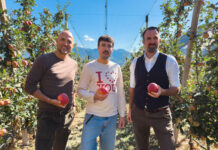 Lo stilista Marco Rambaldi, Hannes Tauber e Benjamin Laimer