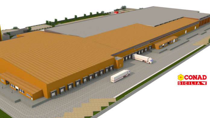Rendering Ce.di Modica ampliato Conad Sicilia