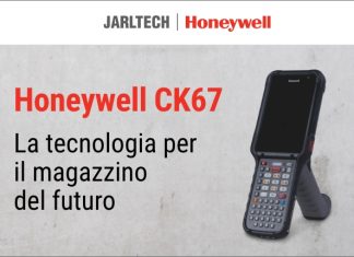 Come superare le sfide in magazzino Mobile computer Honeywell CK67 utilizzato per le attività di magazzino, distribuito da Jarltech