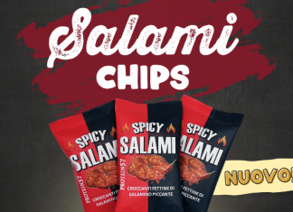 Salami Chips: la croccantezza che non ti aspetti Tre confezioni di Salami Chips, snack al salamino piccante