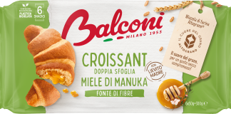Balconi Linea Benessere, confezione di croissant doppia sfoglia con miele di manuka