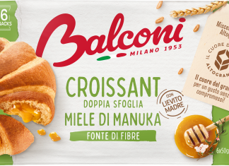 Balconi presenta la nuova linea Benessere a TUTTOFOOD Milano Balconi Linea Benessere, confezione di croissant doppia sfoglia con miele di manuka