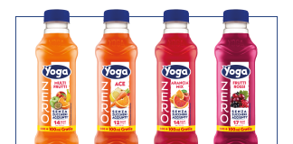 4 succhi di frutta Yoga Zero 500 ml nelle bottiglie in Pet