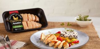 Petto di pollo Campese Amadori allevato all’aperto, confezionato e servito in tagliata con riso venere e verdure grigliate; esempio di filiera controllata e cucina sana, presentato a TUTTOFOOD Milano 2025