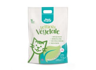 Best Friend, la lettiera vegetale ecologica Confezione della Lettiera Vegetale Best Friend da 2,25 kg, lettiera ecologica super agglomerante e ultra assorbente per gatti, a base di fibre vegetali naturali