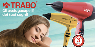 Asciugacapelli Trabo professionali made in Italy: modelli Luxury Ion e Boing con design innovativo, potenza e garanzia di 3 anni