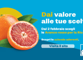 Arance rosse per la Ricerca: campagna Fondazione AIRC nei supermercati con arance rosse e messaggio di sostegno alla ricerca oncologica a partire dal 2 febbraio