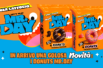Mr.Day lancia i nuovi donuts farciti e senza lattosio Pack dei nuovi donuts Mr.Day senza lattosio e non fritti: confezioni con farcitura al cioccolato e alla fragola per il comparto merende