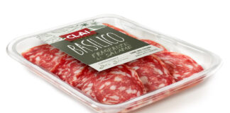 Confezione di affettati Fragranze di Salame CLAI al Basilico in vaschetta da libero servizio
