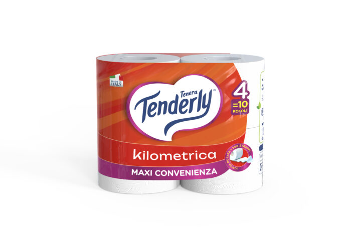 Restyling della categoria carta igienica a marchio Tenderly_Kilometrica