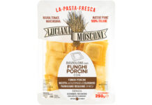 Confezione di Ravioloni con funghi porcini Luciana Mosconi presentata a Tuttofood 2026