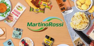 Gamma prodotti MartinoRossi a Tuttofood 2026: innovazioni plant-based e proteiche dei brand Beamy, Mr.Beans e Goodly in mostra su sfondo legno