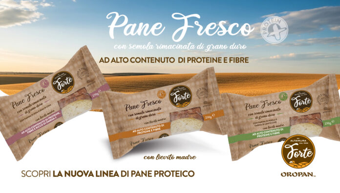 Nuova linea di pane fresco proteico Forte di Oropan a Tuttofood 2026: confezioni di pane affettato di semola rimacinata ad alto contenuto di proteine e fibre