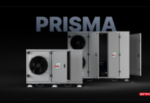 Arneg presenta PRISMA: la compattezza è centrale Due unità della gamma di centrali transcritiche a CO2 Arneg PRISMA esposte su fondo nero. Le macchine, progettate per la refrigerazione commerciale compatta, mostrano i ventilatori integrati e i vani tecnici accessibili, evidenziando il design industriale della linea Arneg PRISMA per piccoli punti vendita