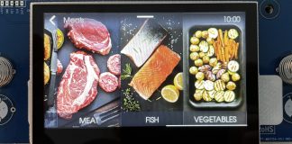 Oven control TFT display by Okida