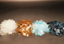 Plastic blended with antimicrobial glass powder glass powder