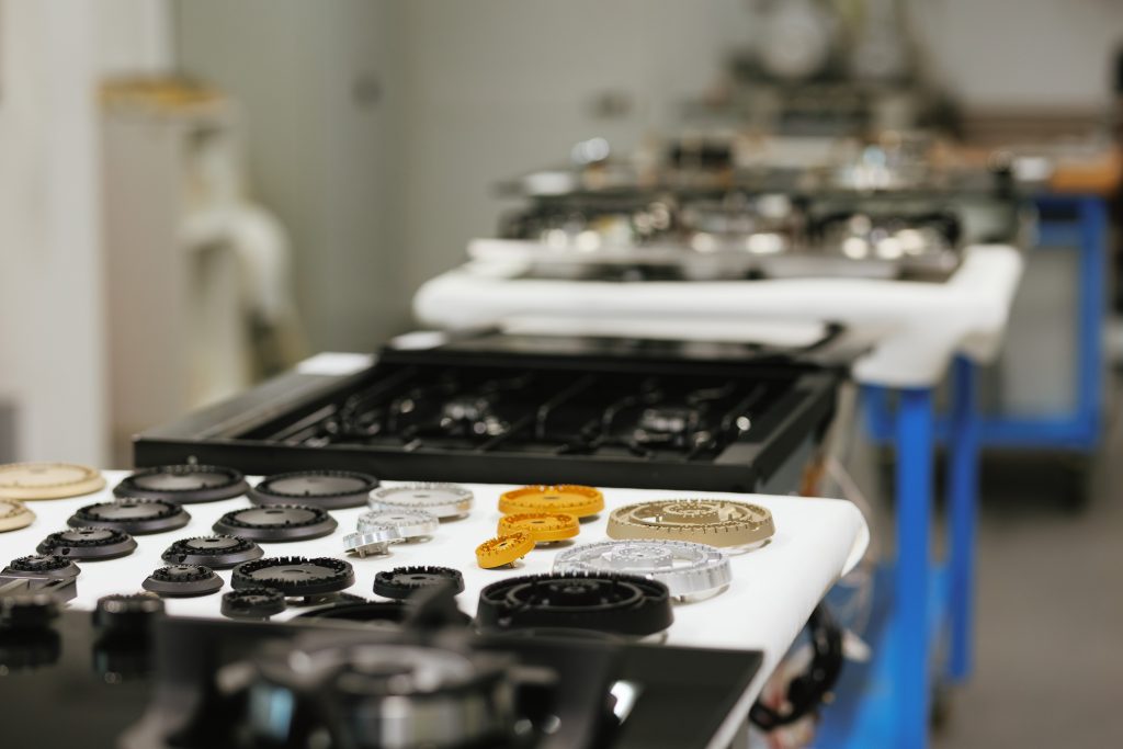 Coloured burners by Somipress