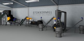 Rendering of a mechanical WEEE treatment plant made by Stokkermill