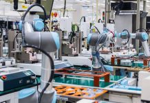 Automation technologies Cobots by Universal Robot used in production