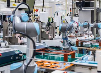 Automation technologies Cobots by Universal Robot used in production